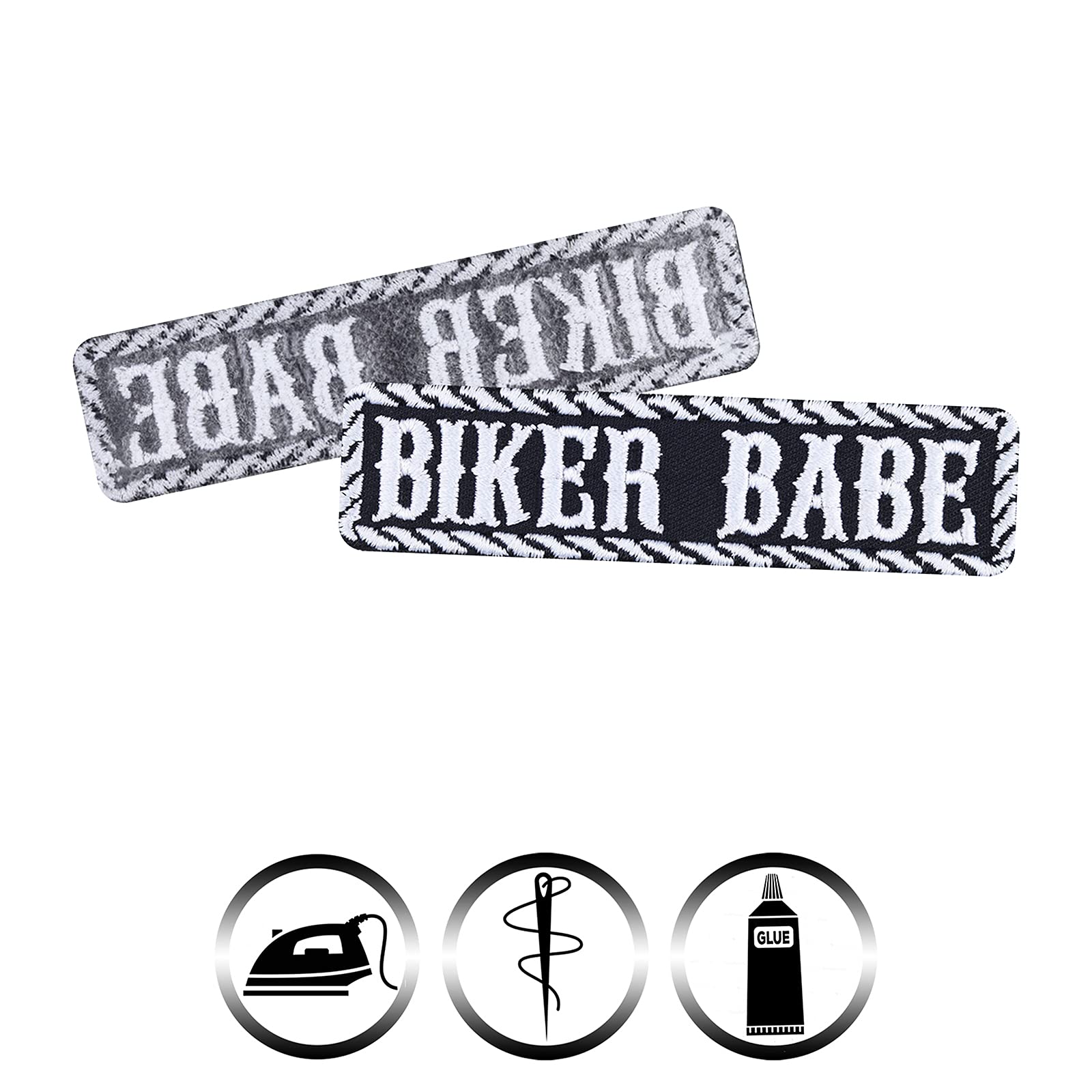 Toppa da cucire con scritta Toppa da uomo da applicare con ferro da stiro, Rocker Sticker per gli appassionati di auto, applicazione fai da te per