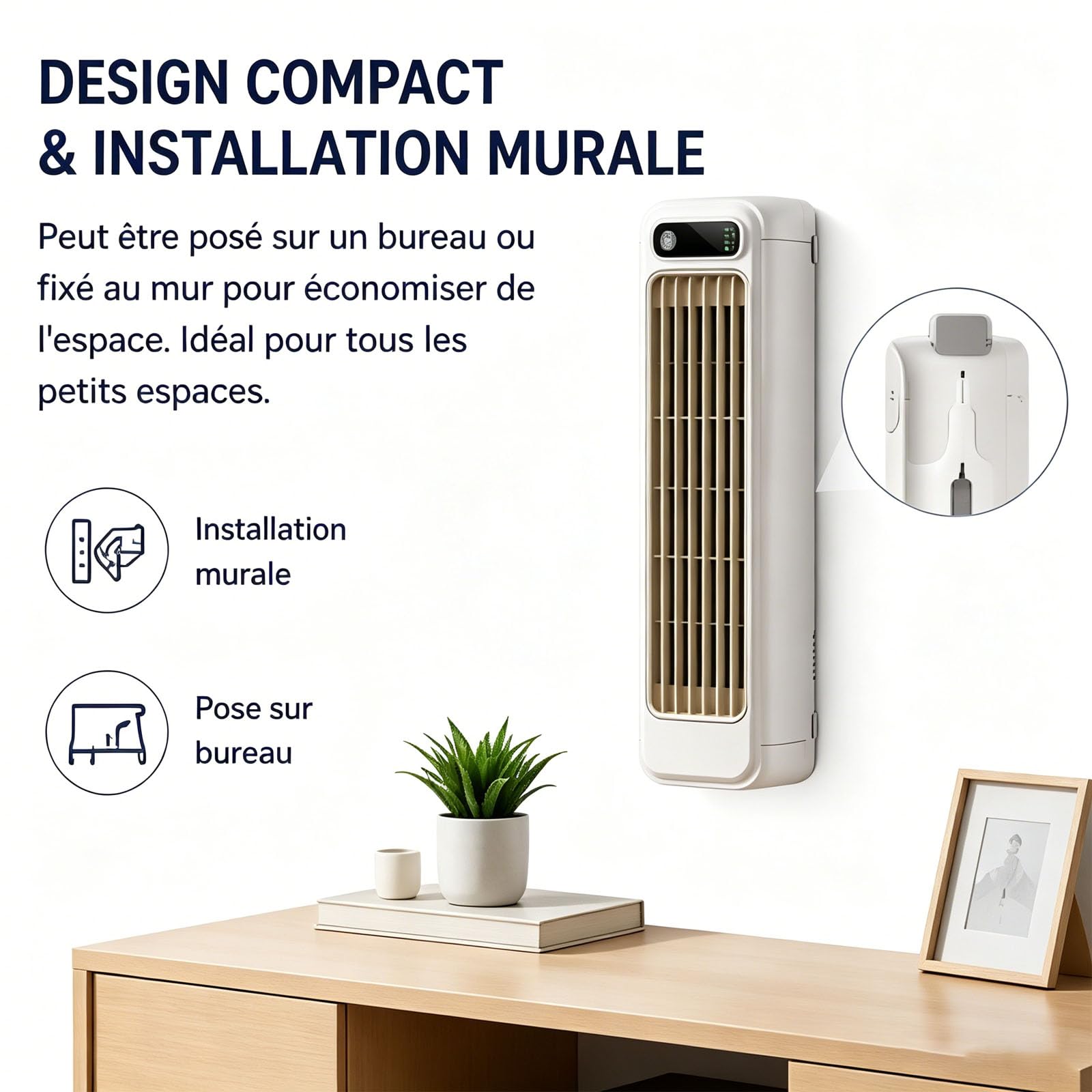 Coldeeze Cooling Ace - Rafraichisseur D’Air Portable, 150 Btus, 3 Vitesses, Silencieux, Longue Autonomie, IdéAl Pour Une Utilisation Dans Une Chambre Ou Un Bureau (Bleu)