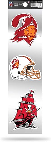 Miniatura 19 de Rico Industries Juego de calcomanías retro de fútbol americano de la NFL