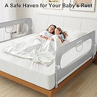 Vista 5 de Riel de cama para niños pequeños, rieles para camas infantiles abatibles para cama individual, matrimonial, Queen, King, litera, protector de riel
