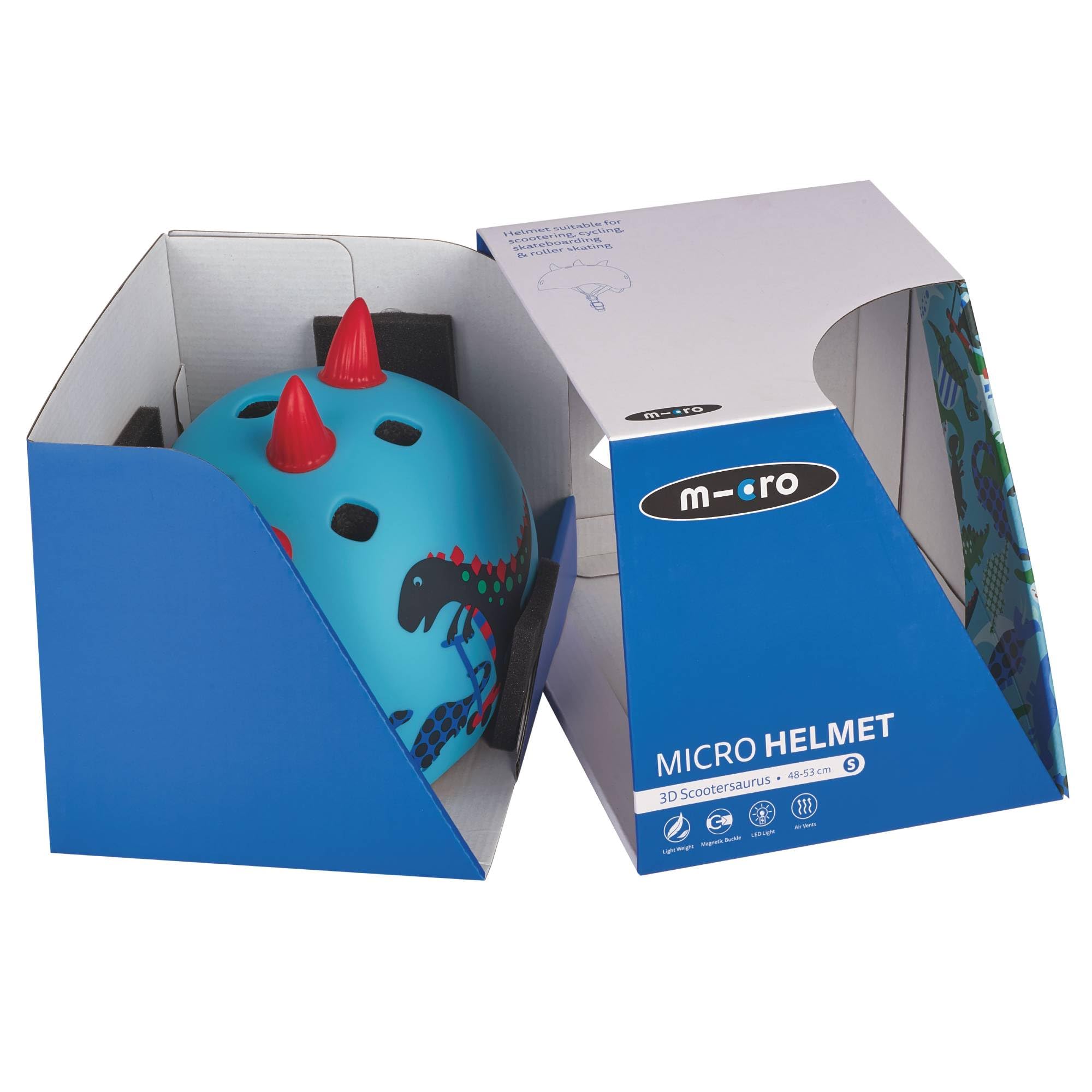 Micro® | Casco 3D Infantil | Luz Trasera de Seguridad 3 Posiciones | Ultraligero 250 Gramos | Cierre Magnético | Protección | Niños y Niñas