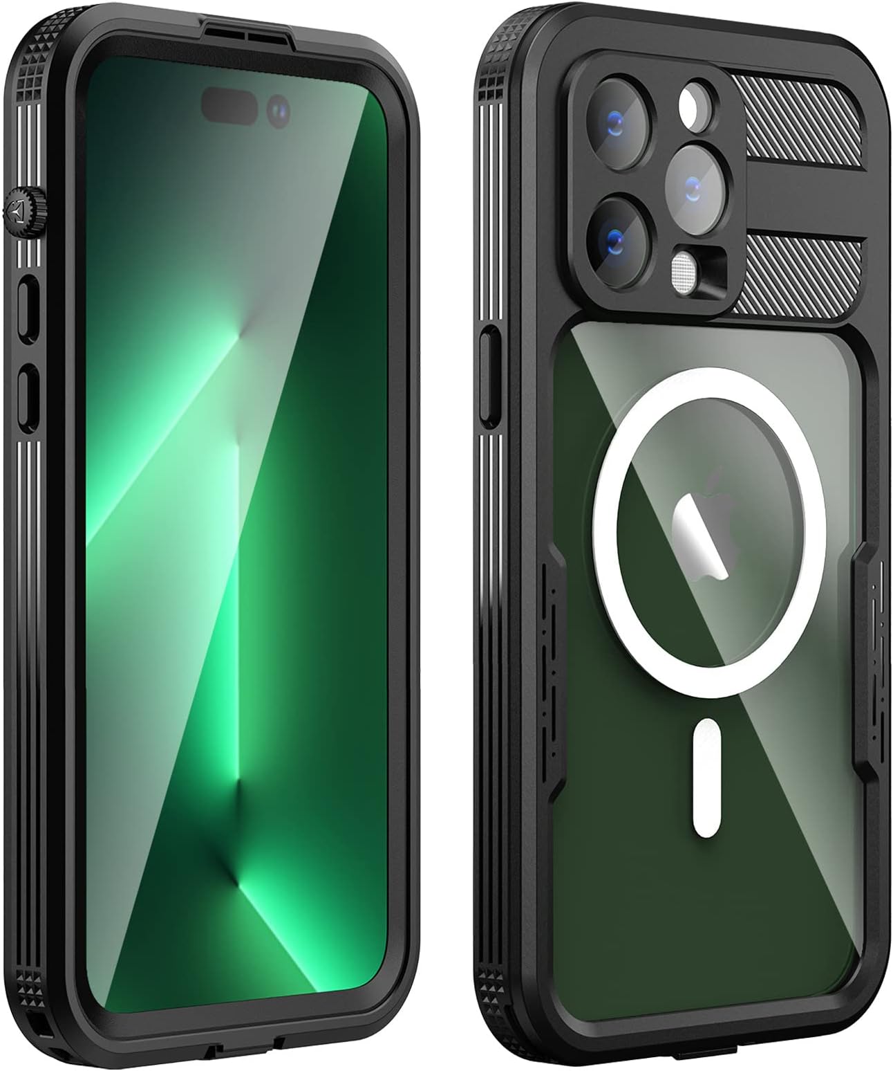 Waterproof Case for iPhone 14, Heavy Duty Magnetic Cover, Full Body Underwater Dustproof Shockproof Phone Protective Cover for iPhone 14 Pro Max Plus