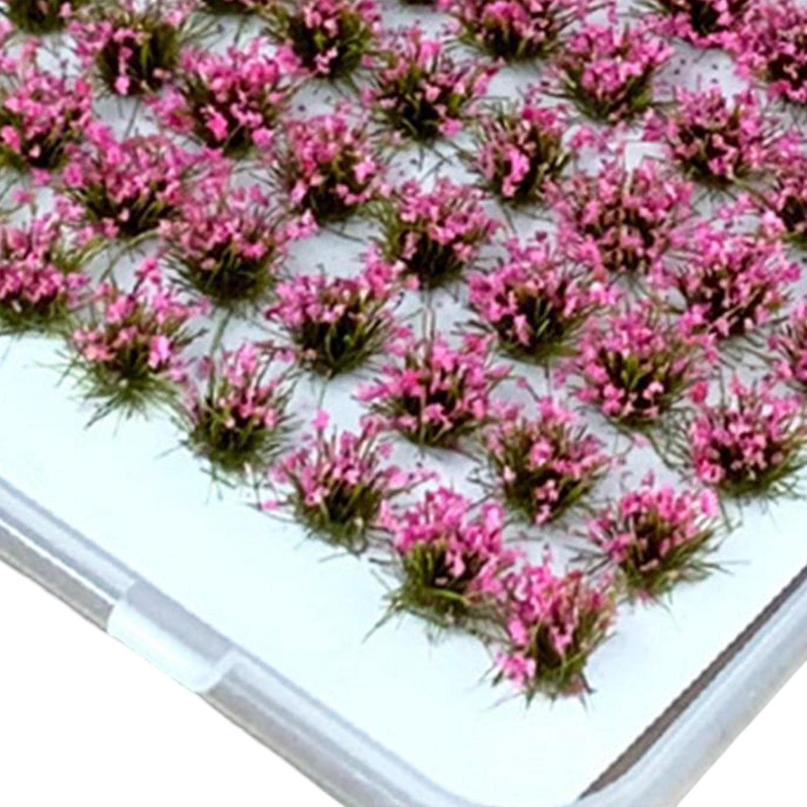 Generic Grappe de fleurs miniatures, modèle touffes d'herbe pour décoration de table de sable, rose