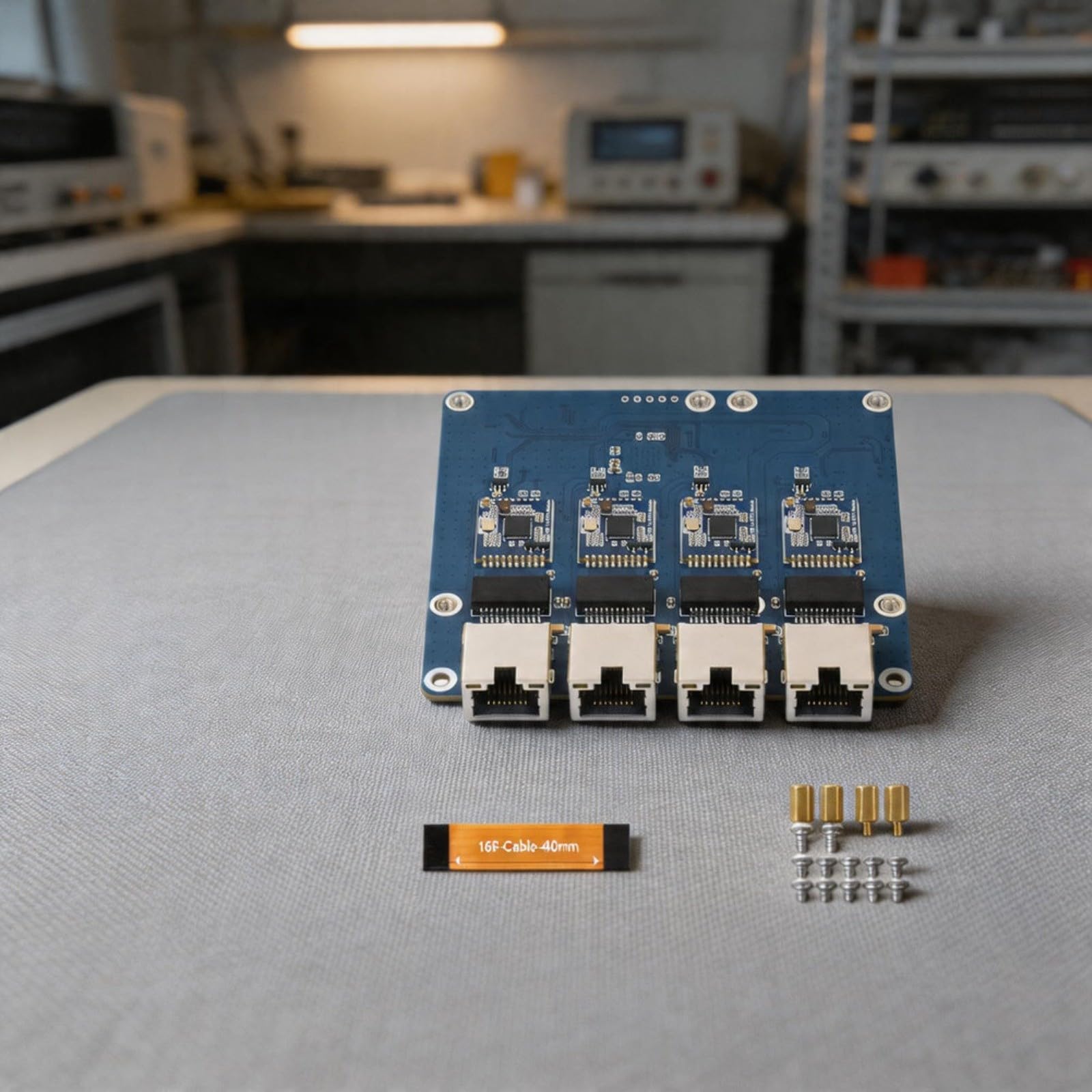 Carte Ethernet sans pilote à 4 ports pour Raspberry Pi 5, adaptateur réseau 25 G haute vitesse, design de circuit compact pour domotique et IoT (carte Gigabit ETH)