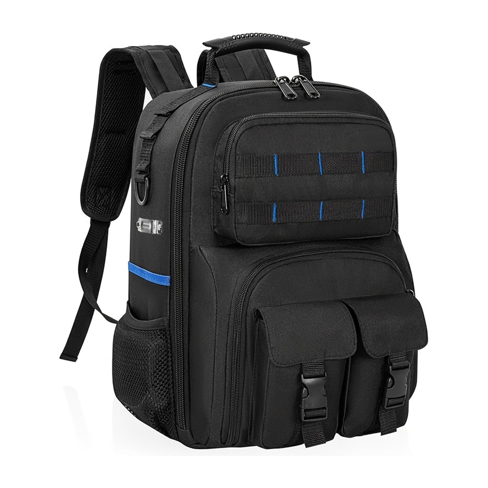 Tool Bag with Easy Access, Multiple Exterior Pockets for Electrician Plumber Handymen Large Capacity Tool Bag