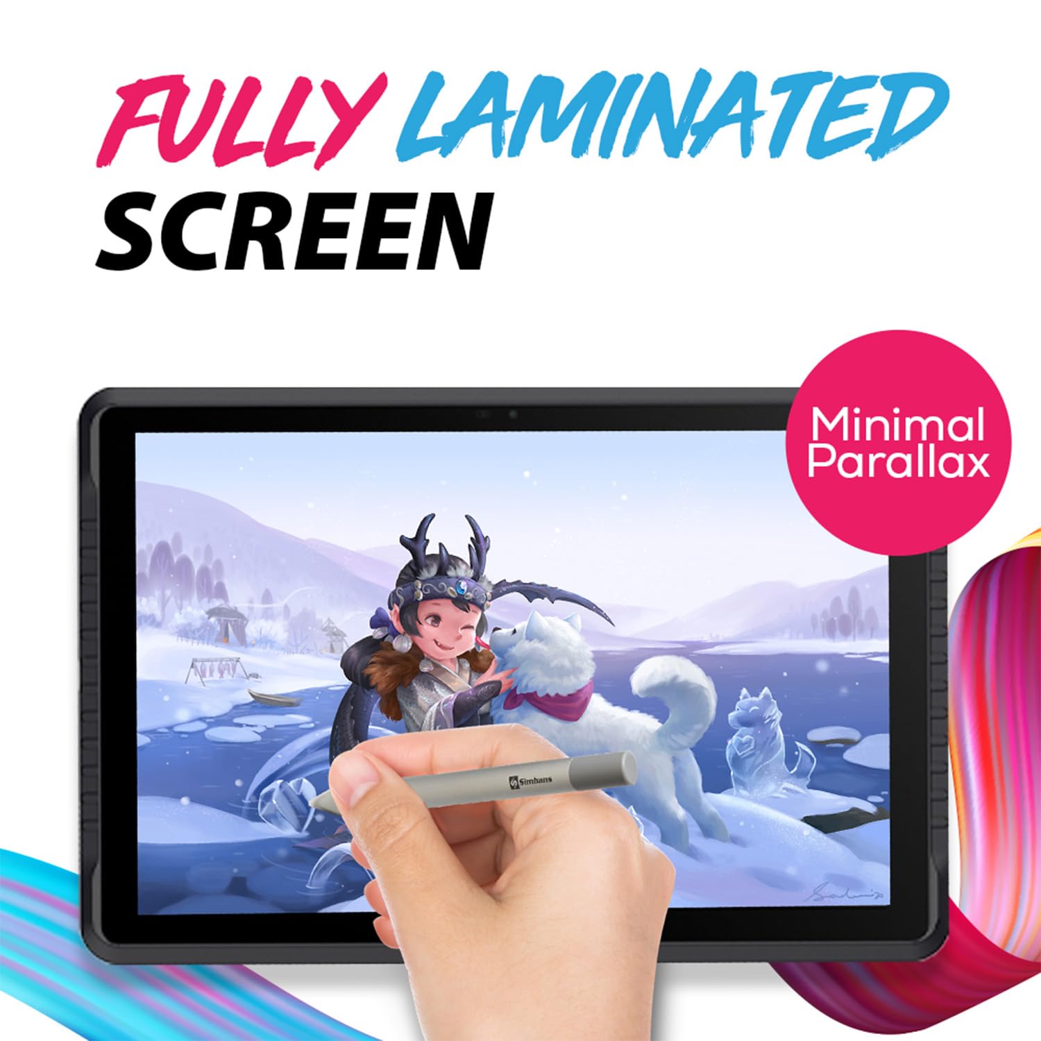 PicassoTab A12 Tablette Graphique Autonome • sans Ordinateur, Grand Écran 12" Laminé 2K • Applications de Dessin Pro, Tutoriels & Stylet Inclus • Android 14 • Meilleur Cadeau pour Un graphiste • A12