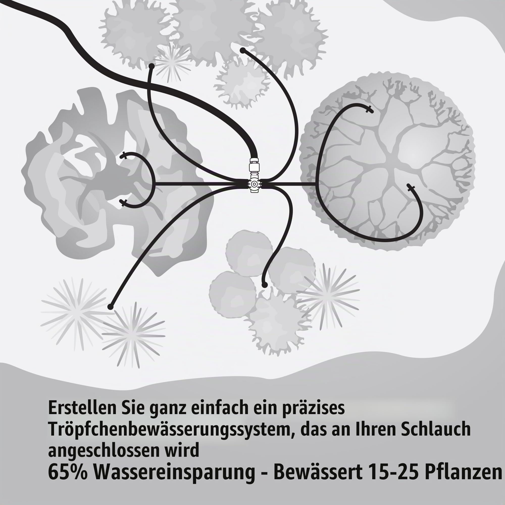 Rain Bird SWDMSPKIT Tropfbewässerungs-Punkt-Bewässerungskrümmer auf einem Spike-Set, Bubbler und Strahler