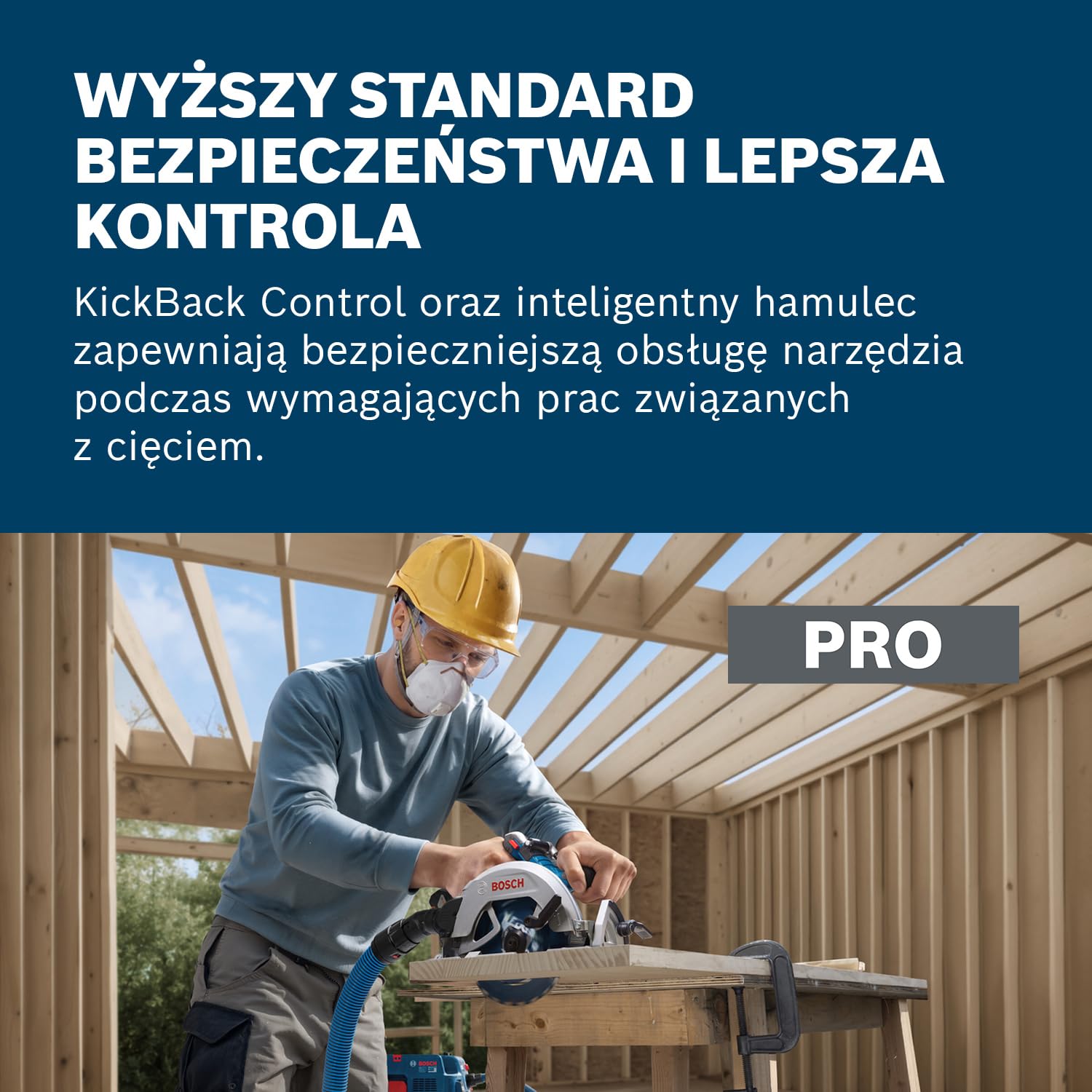 Bosch PRO 18V System Akumulatorowa pilarka tarczowa GKS GKS18V-68-2 (prowadnica do cięć pod kątem, tarcza)