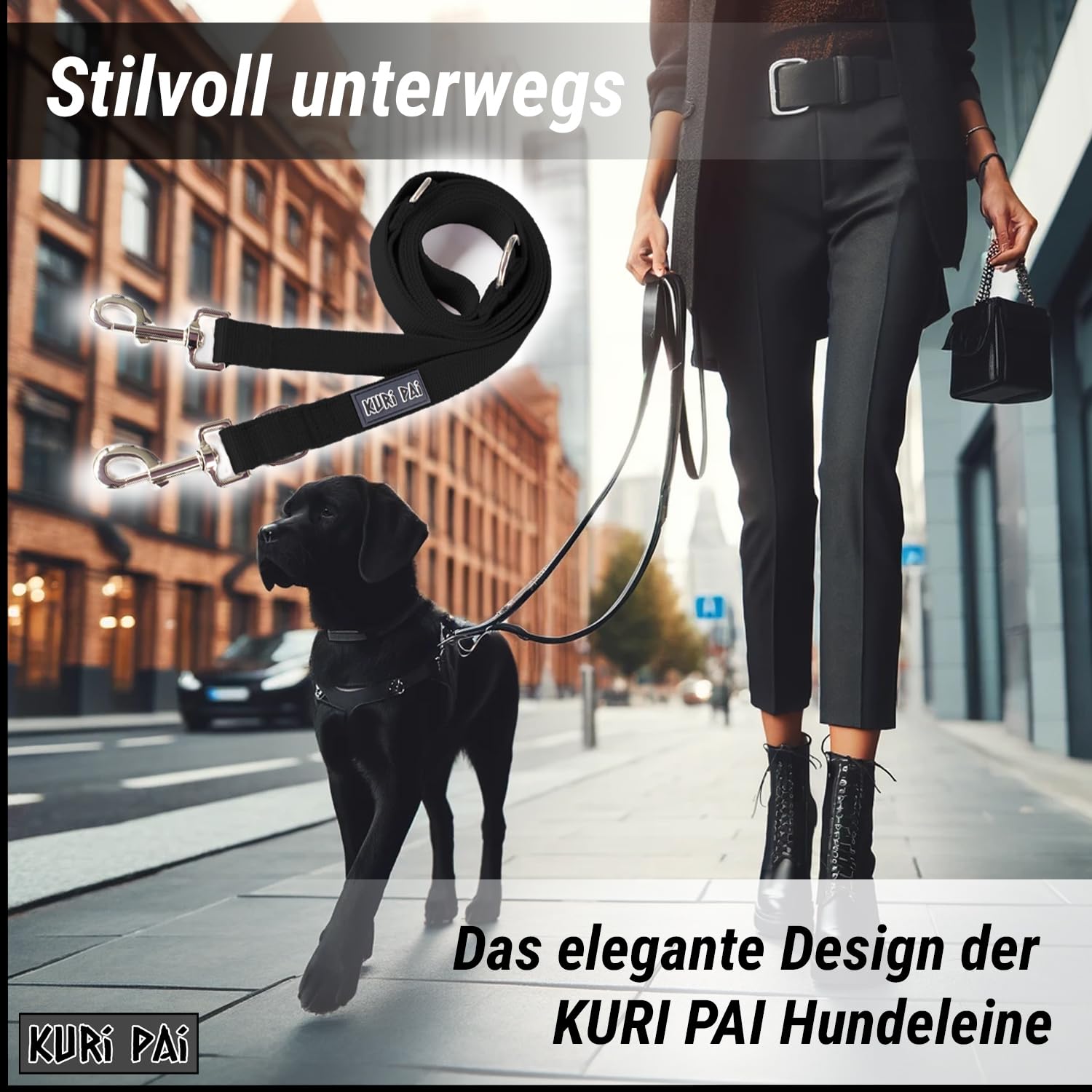 Komfortable Hundeleine 3m | Verstellbare Hundeleine mittelgroße Hunde | Bambusviskose | Strapazierfähig und weich | Perfekt für alltägliche Spaziergänge | M (2.0cm Breit) - Rot