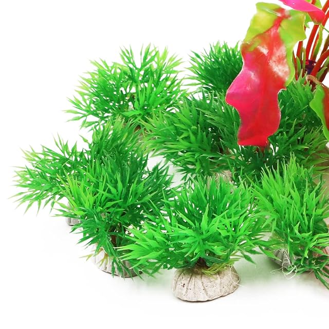 Foto 2 de 7 de WANGCL 16 piezas de plantas de acuario artificiales de simulación de paisaje plantas hidropónicas de plástico…