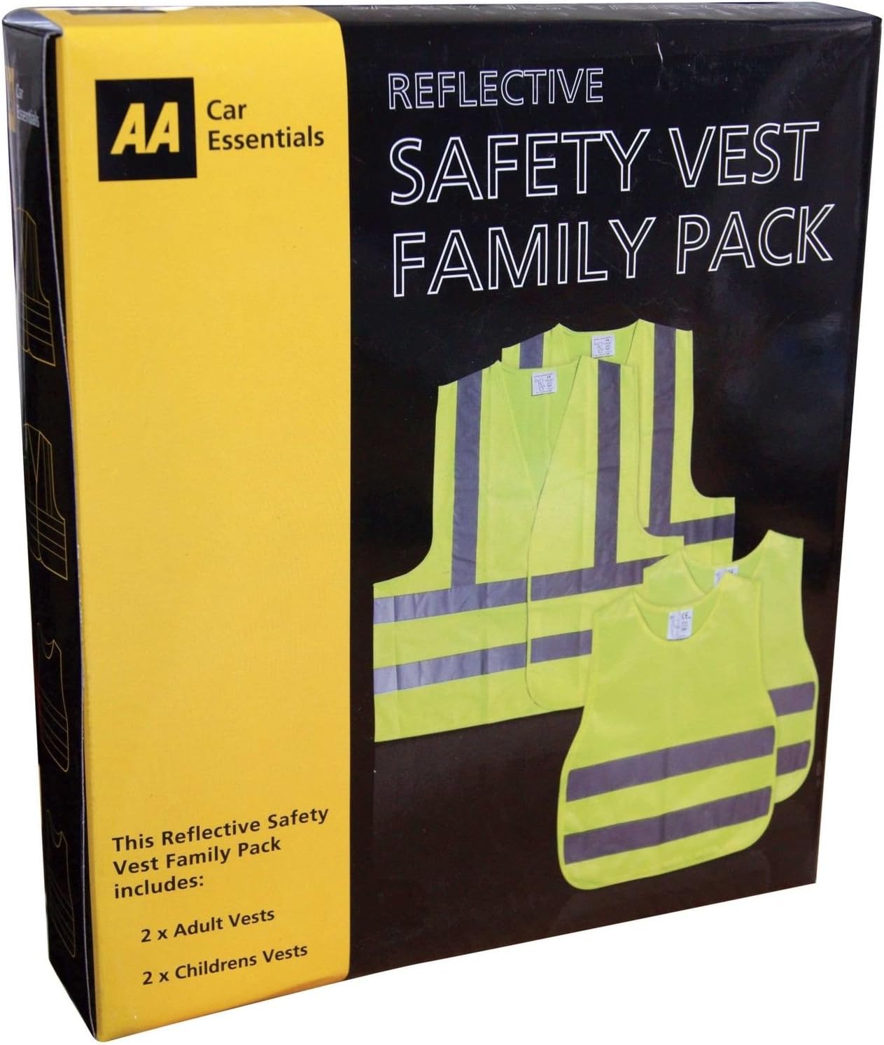 Global Accessories AACar Essentials High Visibility Vest - Family Pack