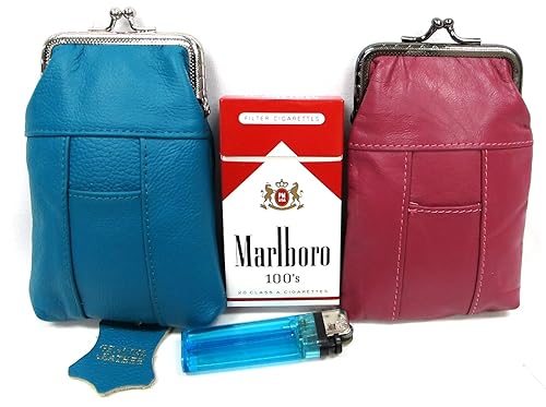 Lote de 2 piezas genuino bolsa azul turquesa + rosa intenso ajuste 100s, King regular 84s