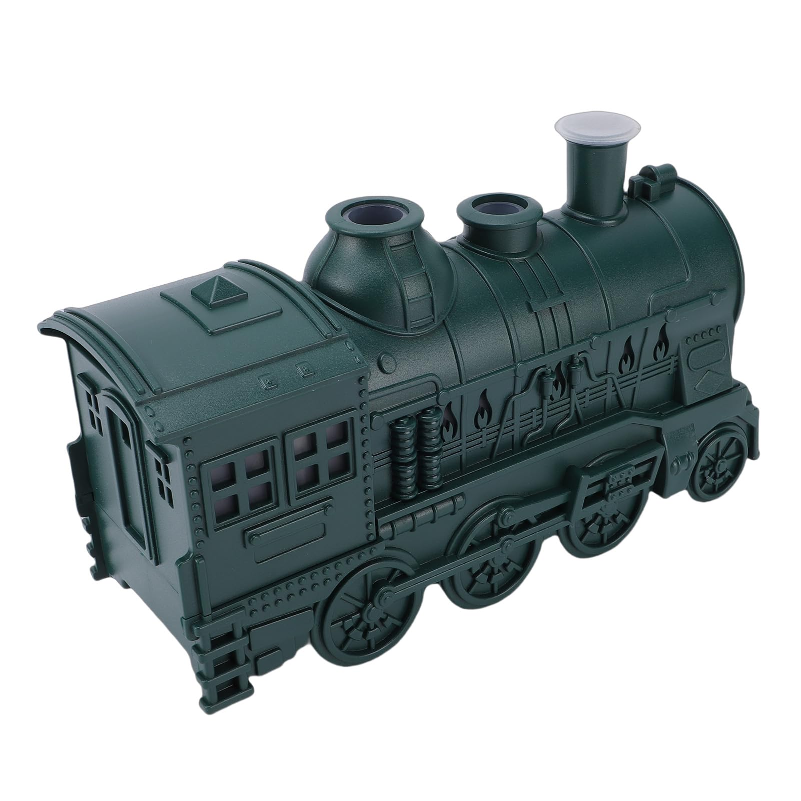 Annadue Difusor Humidificador, Humidificador de Niebla Fría en Forma de Tren con Luz Nocturna, Bandeja de Aceite Esencial, Modos de Pulverización Duales, Material Seguro (Green)