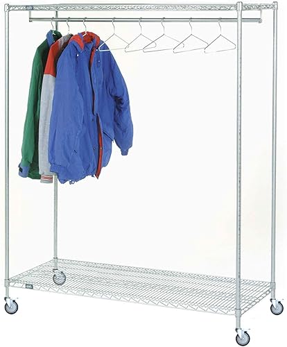 Miniatura 4 de Omega 18" Profundidad x 72" Ancho x 80" Alto 3 Tier Chrome Mobile Garment Rack