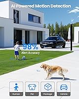 Vista 6 de Solar Security Cameras Wireless Outdoor 4 Pack, 3MP Security Cameras Wireless Outdoor, Pan Tilt 360°WiFi Camera with Color Night Vision/PIR