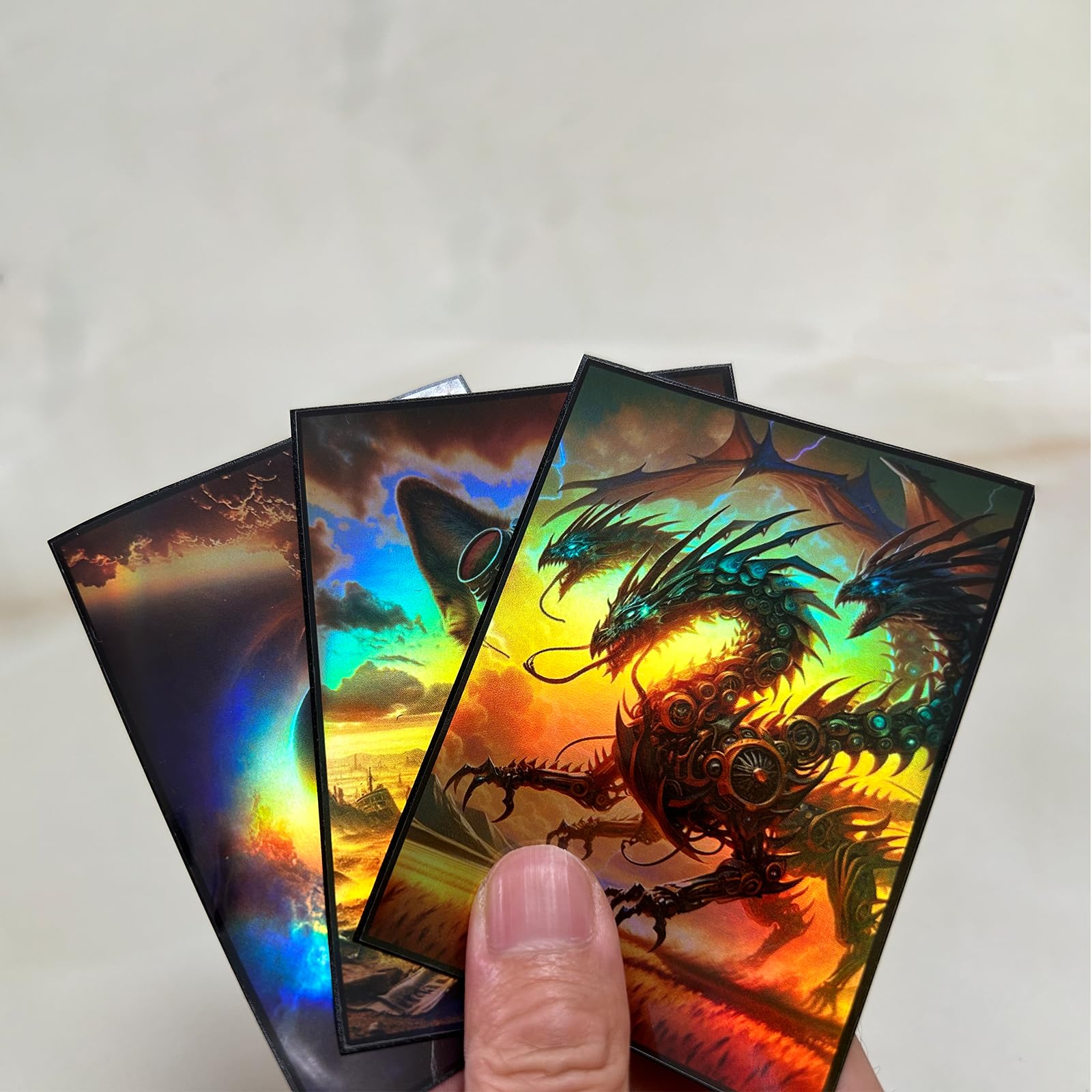 Amazon.com: VEHASAYO Custom Holographic Card Sleeves, Laser Flashing Shiny  Design, Make Your Own Trading Collectible Card Protector, Compatible with  Yugioh & Magic The Gathering – MTG, TCG, OCG : Toys & Games