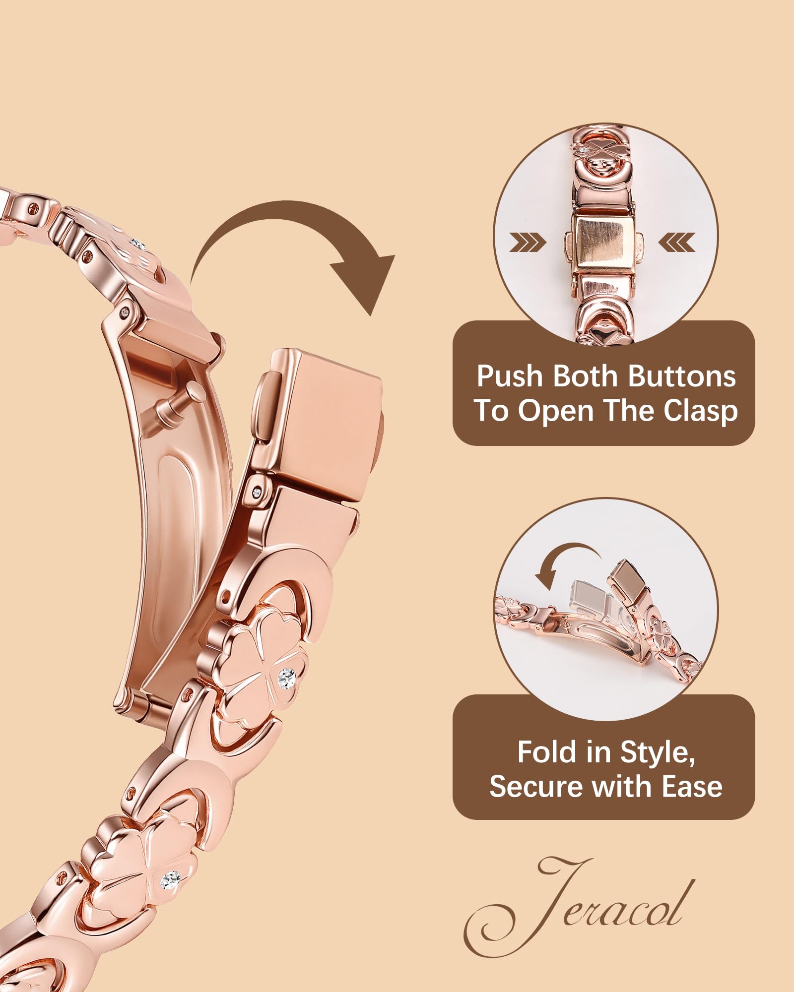 Jeracol 2PCS Kupferarmband Damen,gefertigt aus 99% reinem Kupfer, mit eingelegten Neodym-Magneten und funkelnden Zirkonia-Steinen, verstellbares Magnetarmband