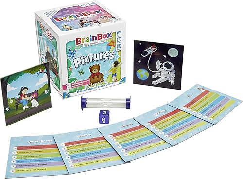 Miniatura 4 de Brain Box Juego de cartas con imágenes  Juego de trivia  Juego divertido para la noche de juegos familiares  Juego de memoria para niños y adultos