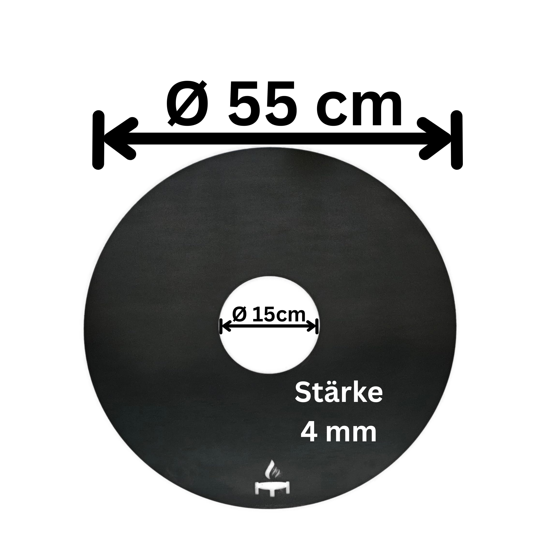 Grillplatte Feuerplatte 4mm stark Qualität Made in Germany für alle 57 cm Kugelgrills Grillplatte 55 cm Plancha BBQ