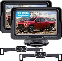 Vista 10 de Cámara de Copia de Seguridad con Fácil Instalación Plug-Play: Cámara de Visión Trasera HD 1080P Sin Retraso, Impermeable - Visión Nocturna Clara