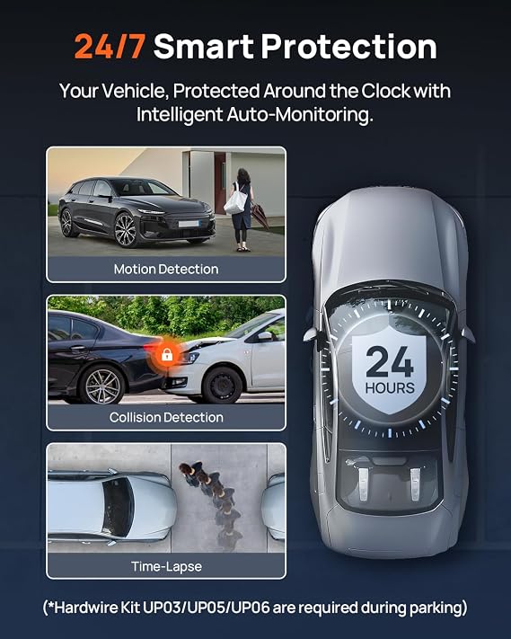 70mai 4K Dash Cam Front and Rear, 4K+1080P Dual STARVIS 2 Car Dash Camera for Cars, 4G LTE Remote Access, AI Motion Detection, WiFi 6, 5 GPS, 24H Parking Mode, HDR Night Vision, Voice Control, ADAS