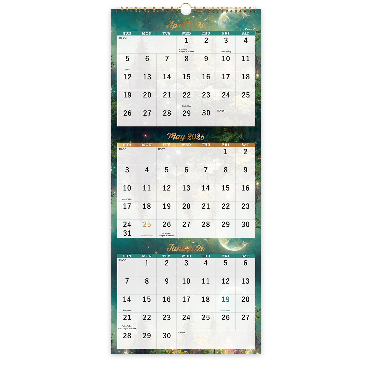 Amazon.com: Calendar 2026-2027 - 3 Month Wall Calendar Vertical