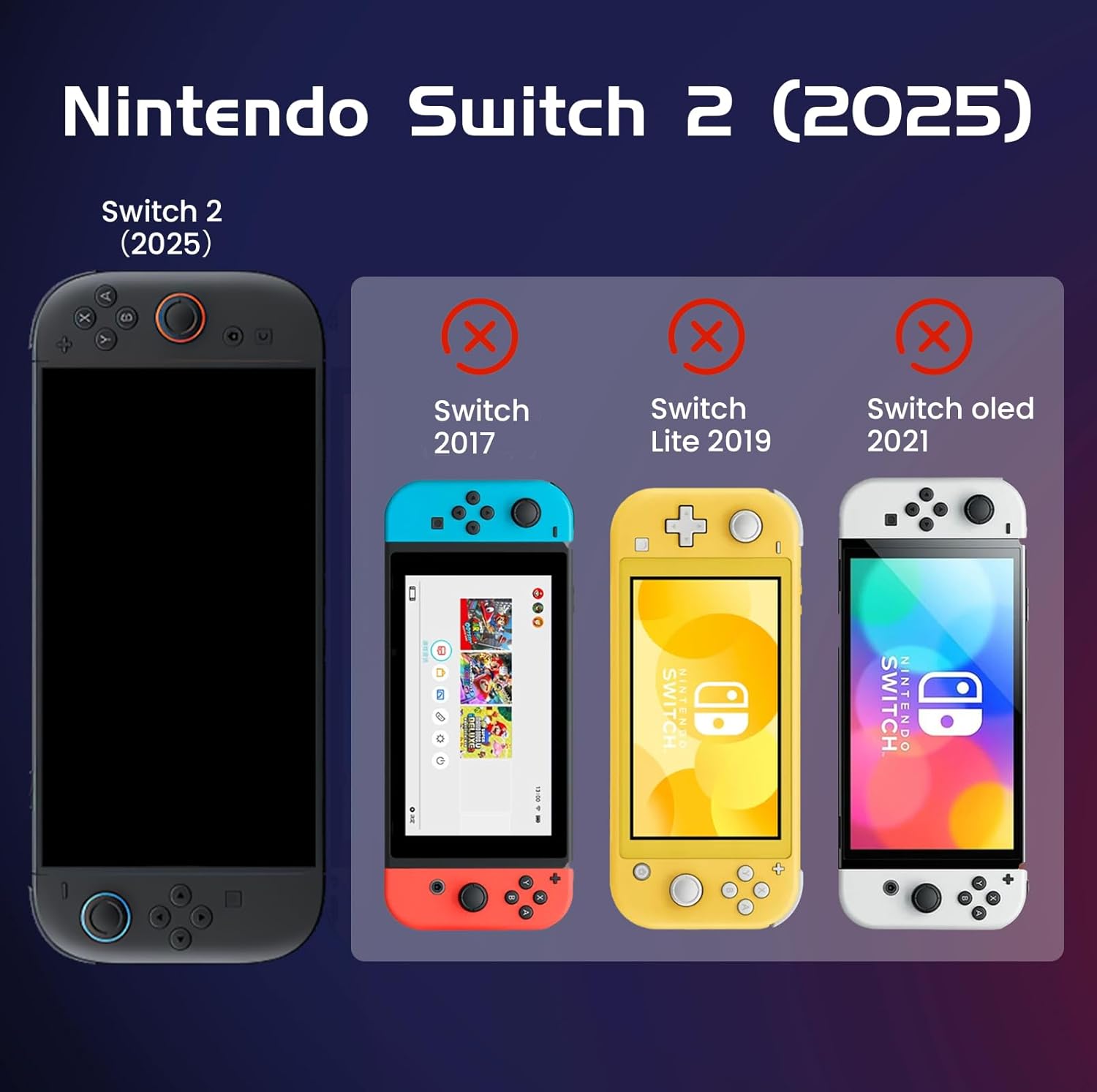 FIWWAT Dockable Protective Case for Nintendo Switch 2, TPU Ergonomic Grip Cover with Foldable JoyCon Holder Design, Slim Shockproof Hard Shell fit for Switch 2 Console & Kickstand - Matte Black - Image 7