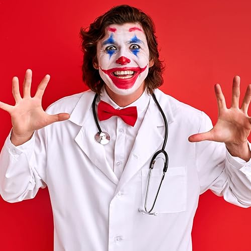 Miniatura 4 de BOBISUKA Pintura roja para rostro y cuerpo, paleta de pintura cremosa profesional a base de aceite para fiestas, Halloween, escenario, cosplay,