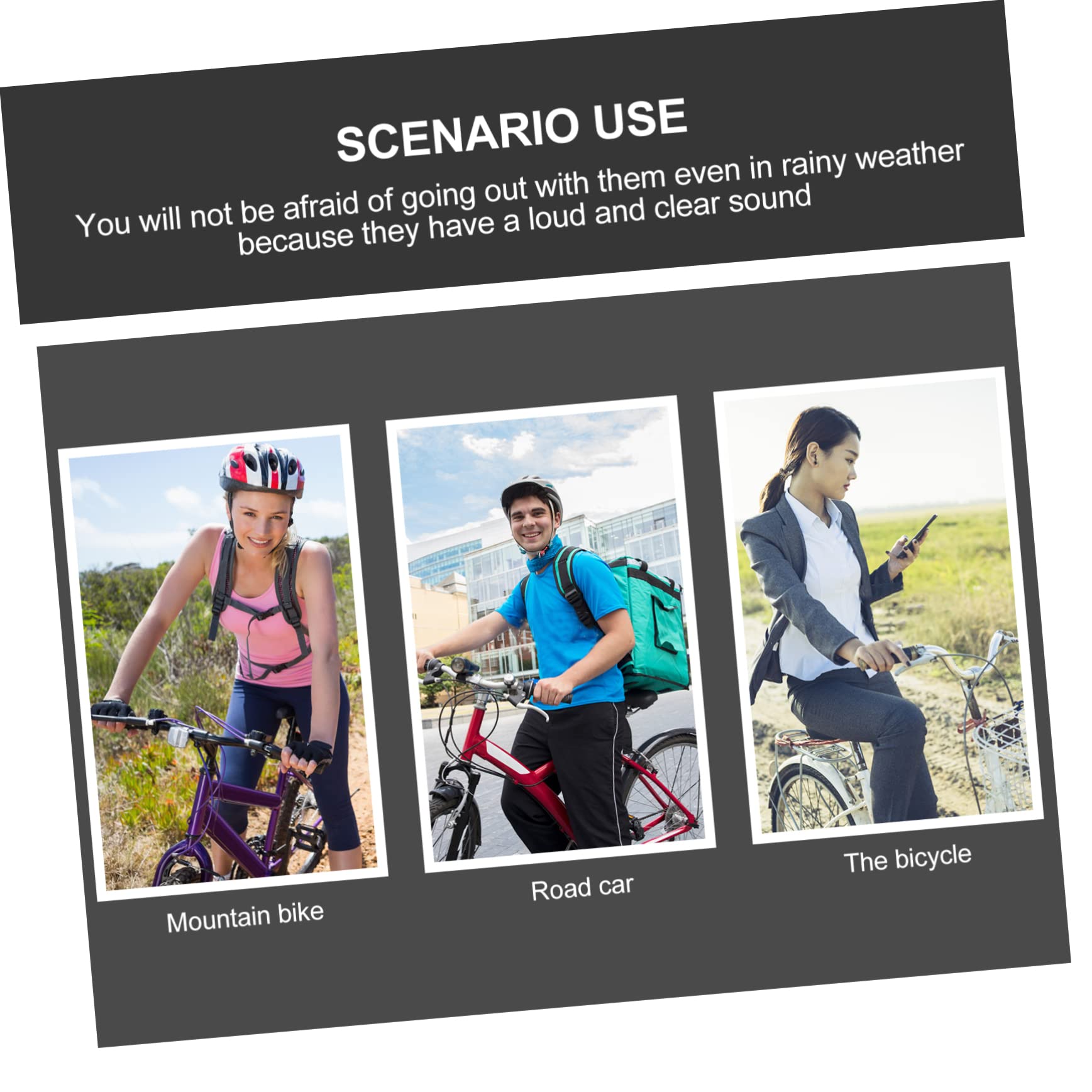 VANZACK 4pezzi Bicicletta Elettronica Campanello Suono Forte e Accessorio Per Manubrio Campanello Per Bici Adulto e Ragazzo Ragazza Design Pratico e Resistente