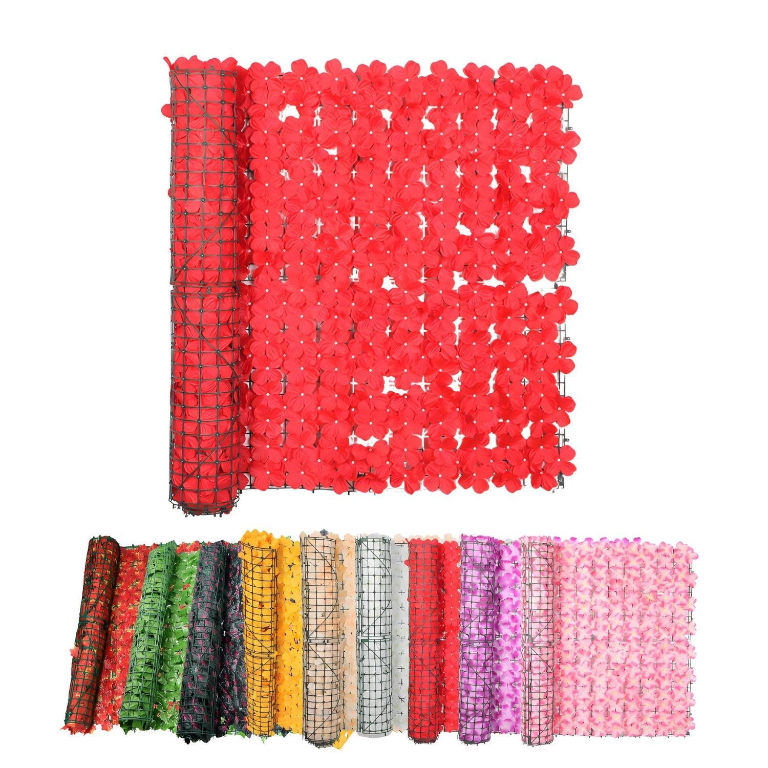 Künstliche Wandpflanzen, Kunststoff-Kabelbinder, 50300 cm, für den Außenbereich, für Balkon und Zaun, Dekoration, UV-beständig, Kunstlaub, einfache Installation, 100 x 200 cm, 100 Stück
