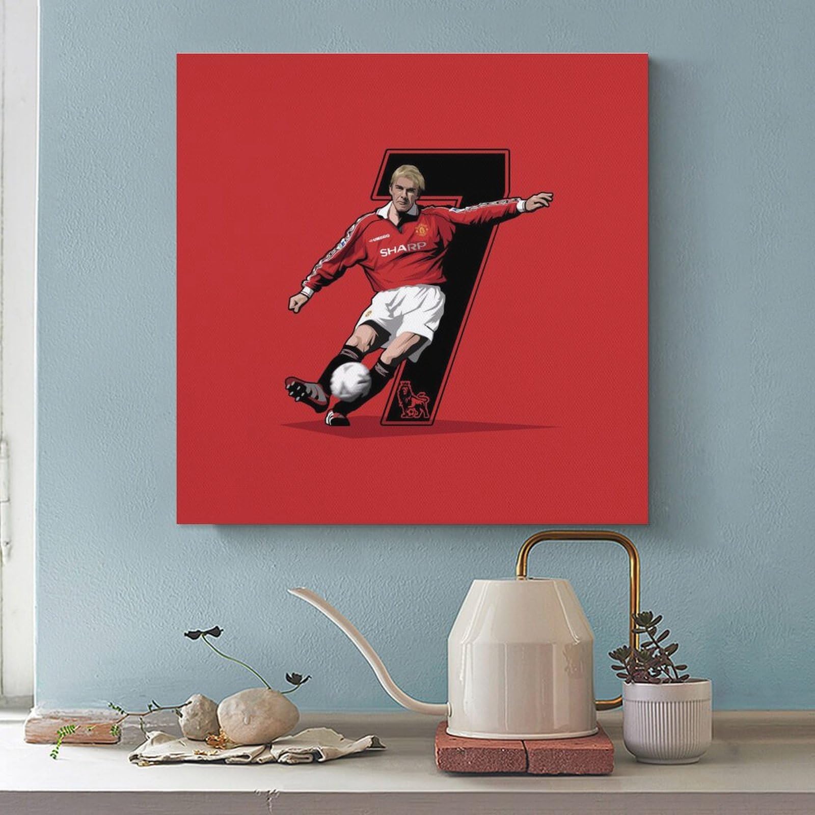 David Beckham (7) ポップアートパネル デビッド ベッカム サッカー