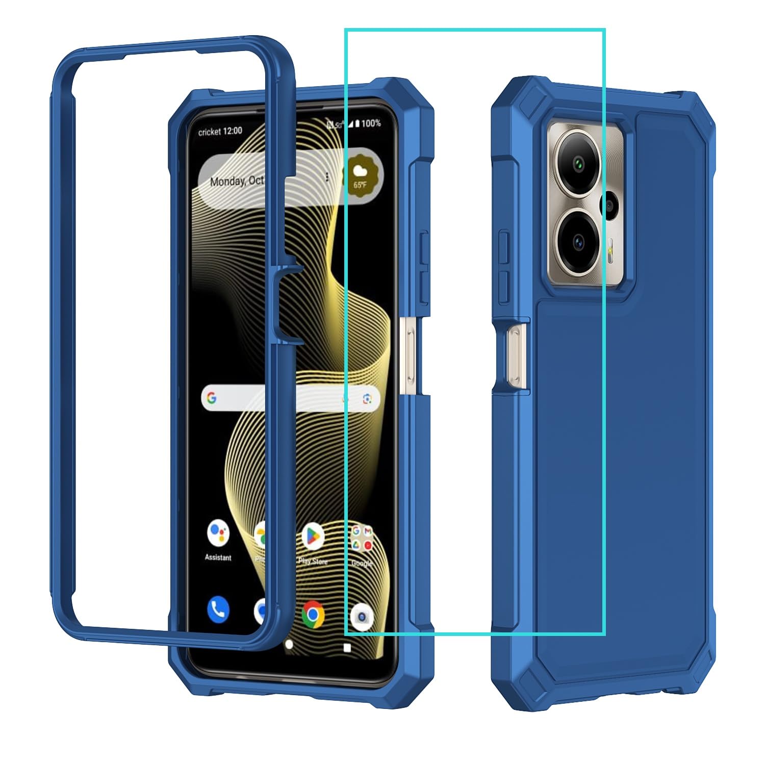Amazon.com: Aulzaju for Cricket Outlast 5G Phone Case/AT&T Motivate Pro 5G Phone Case with Screen Protector,Front Soft Silione Frame Frosted PC Back Military Grade Bumper Cover for ATT Motivate Pro Blue : Amazon.com: Aulzaju for Cricket Outlast 5G Phone Case/AT&T Motivate Pro 5G Phone Case with Screen Protector,Front Soft Silione Frame Frosted PC Back Military Grade Bumper Cover for ATT Motivate Pro Blue :