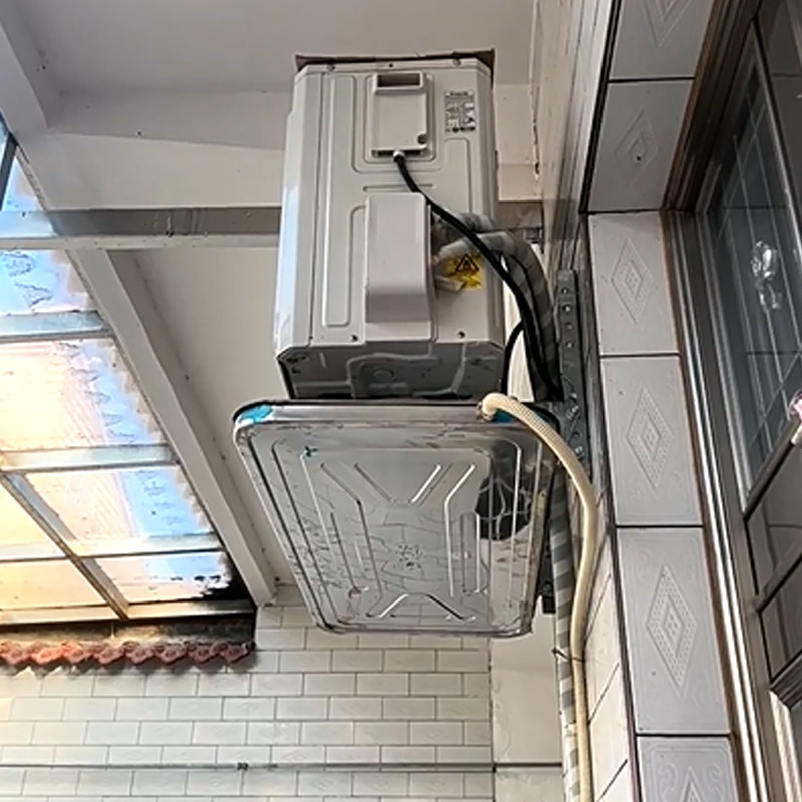 Vaschetta Raccolta Condensa unità Esterna Condizionatore, Bacinella in Acciaio Inox per unità Esterna del Condizionatore, Vaschetta di Scarico della Condensa(84x38cm(33x14.9in))