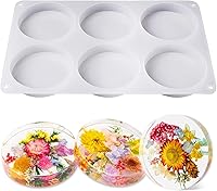 LET'S RESIN Extra Deep 0.8" Silicone Resin Coaster Molds - 6 Cavity 4" Round Epoxy Molds for DIY Crafts, Cups & Mats