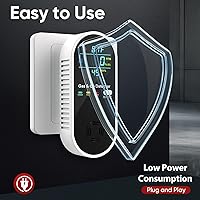 Vista 4 de NICGOL 4 in 1 Upgraded Natural Gas Leak Detector and Carbon Monoxide Detectors, Dual Sensor Gas Leak Detector & Carbon Monoxide Detectors Plug in