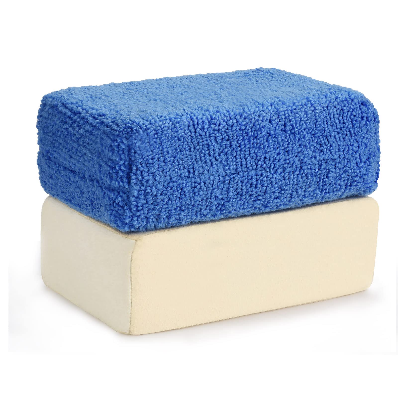 Noosverl Blue, Beige Chamois Demister Pad Car Demister Pad Car Sponge Chamois Leathers Microfibre Cloth, For Windscreen Mirrors And Windows Fog Remover Car Cleaning Kit (2Pcs-Blue And Beige)