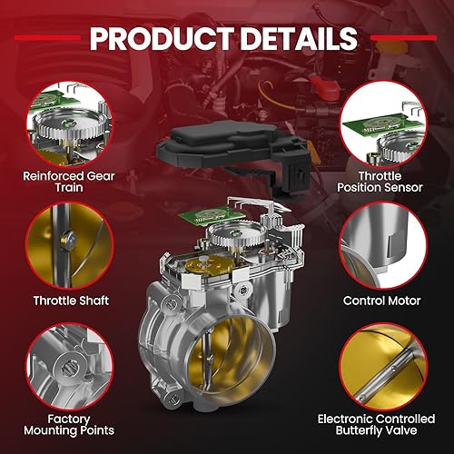 Miniatura 3 de MOCA - Cuerpo del acelerador de repuesto para Buick 2012-2017 Regal 2.4L, 2012-2017 Verano 2.4L, para Chevrolet 2012-2015 Captiva Sport 2.4L,