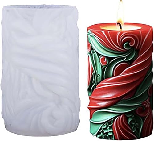 Miniatura 17 de Molde de Vela de Diamante de Silicona en Forma de Ola Espiral - Moldes de Fundición de Resina de Silicona para Suministros de Artesanía de Vela,