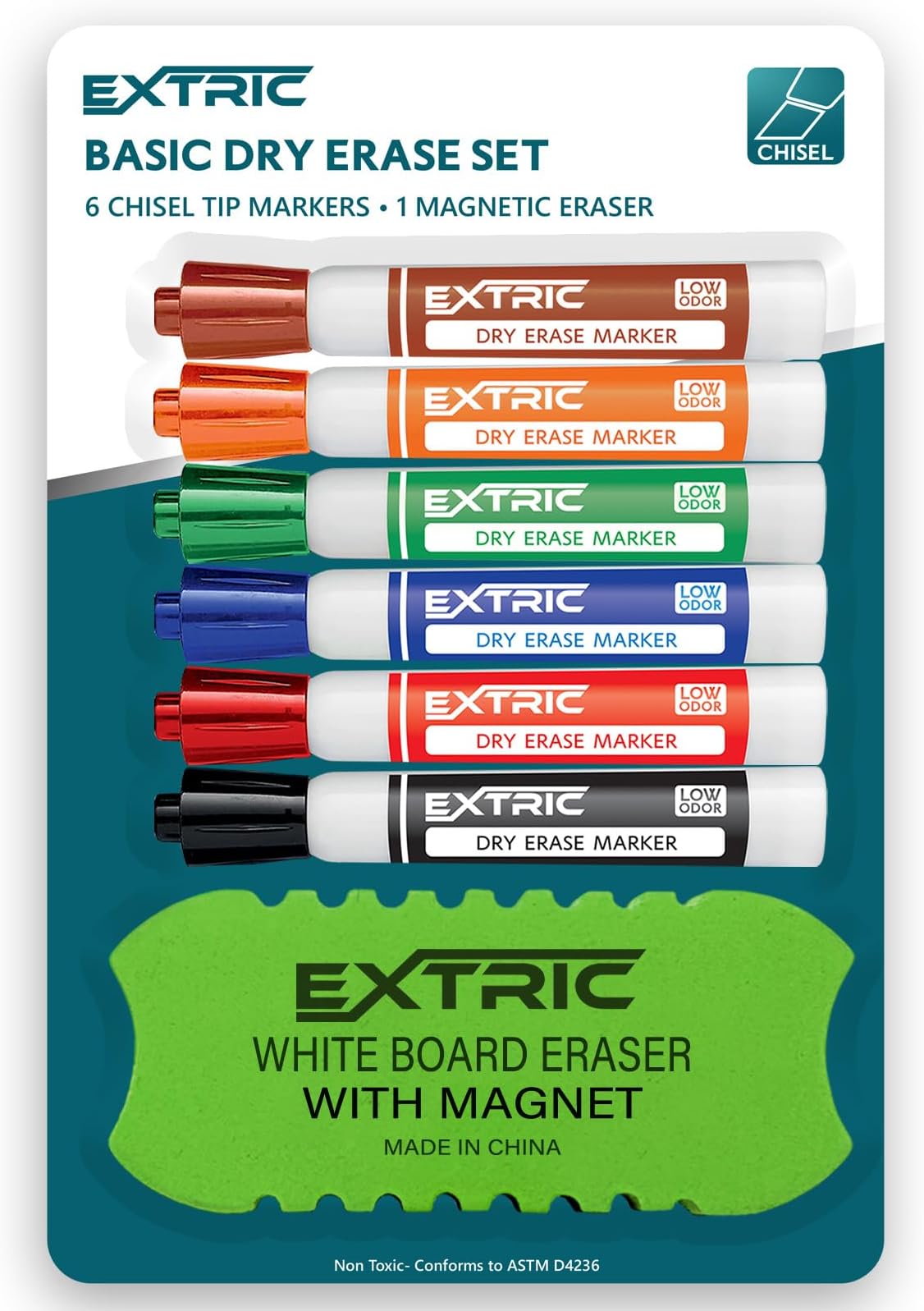Dry Erase Markers, Whiteboard Markers Chisel Tip, Bundle of Dry Erase Markers with