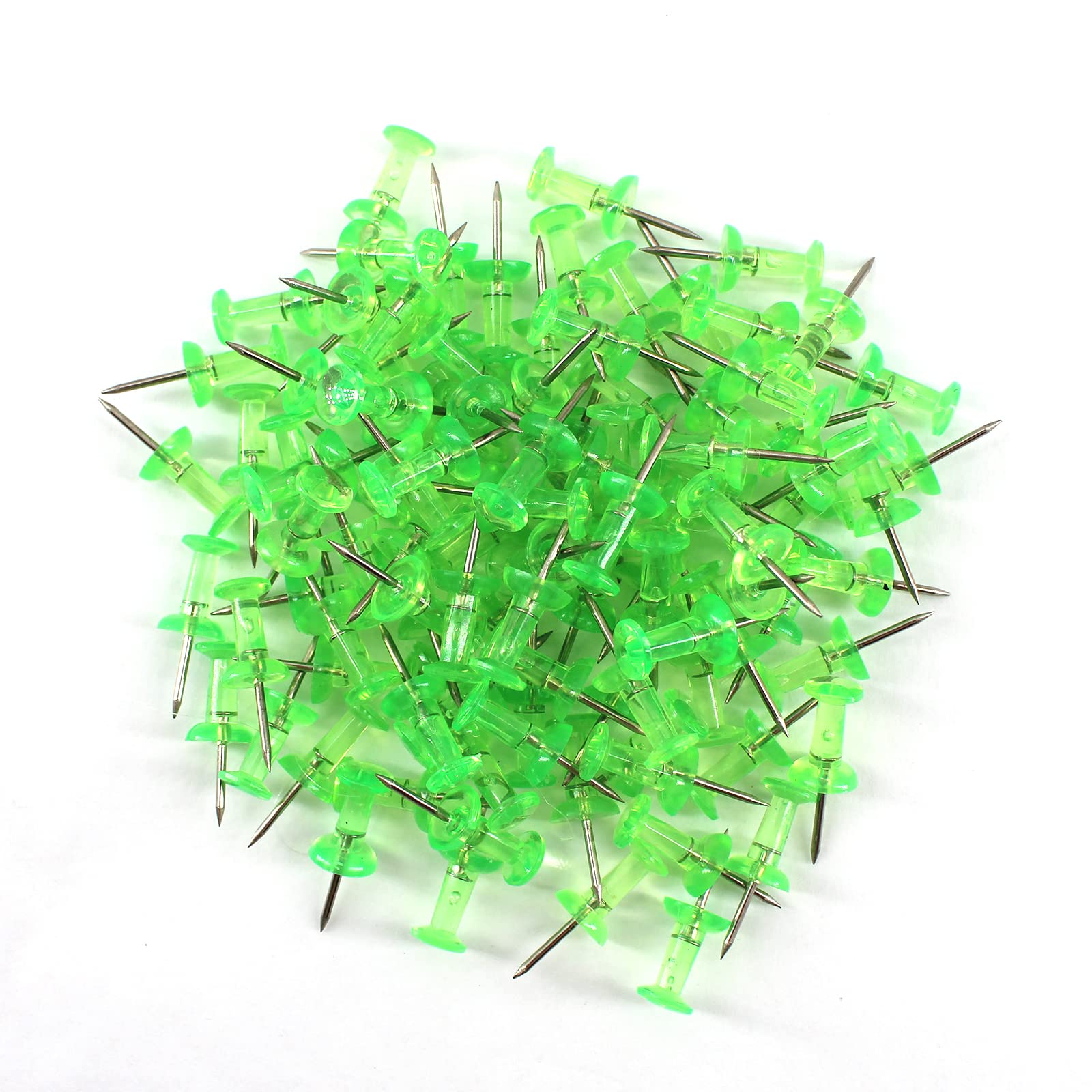 300Pcs Thumb Tacks Map Marker Push Pins, Novelty Cute Map Tacks Push Pins Green Pushpins for Bulletin Board School Office Supplies