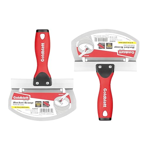 Goldblatt 2 Pieces Bucket Scoop for Drywall, Plaster - Stainless