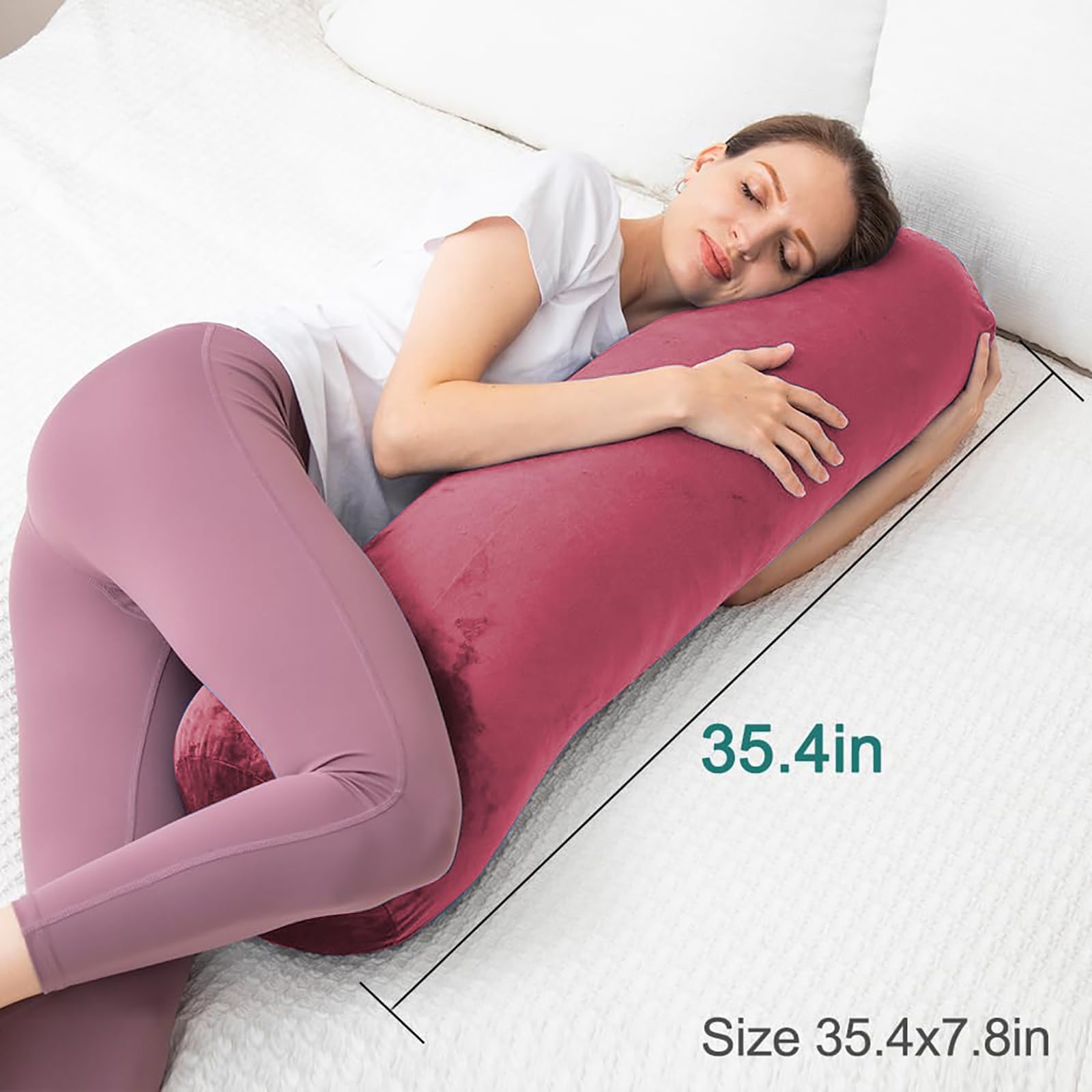 AS AWESLING Body Pillow for Adults Full BodyPilllow for sleeping Long Round Cervical Pillow, Bolster Pillow - Image 2