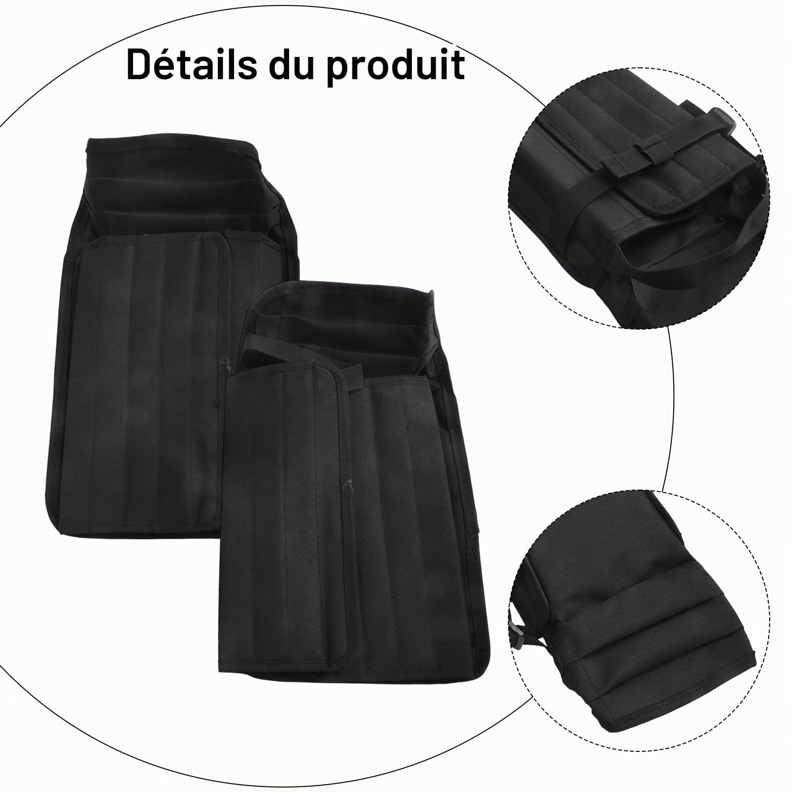 Guêtres de la jungle avec serpent pour la protection – Guêtres réglables en tissu Oxford pour la randonnée, la chasse et le trekking dans la jungle (noir)