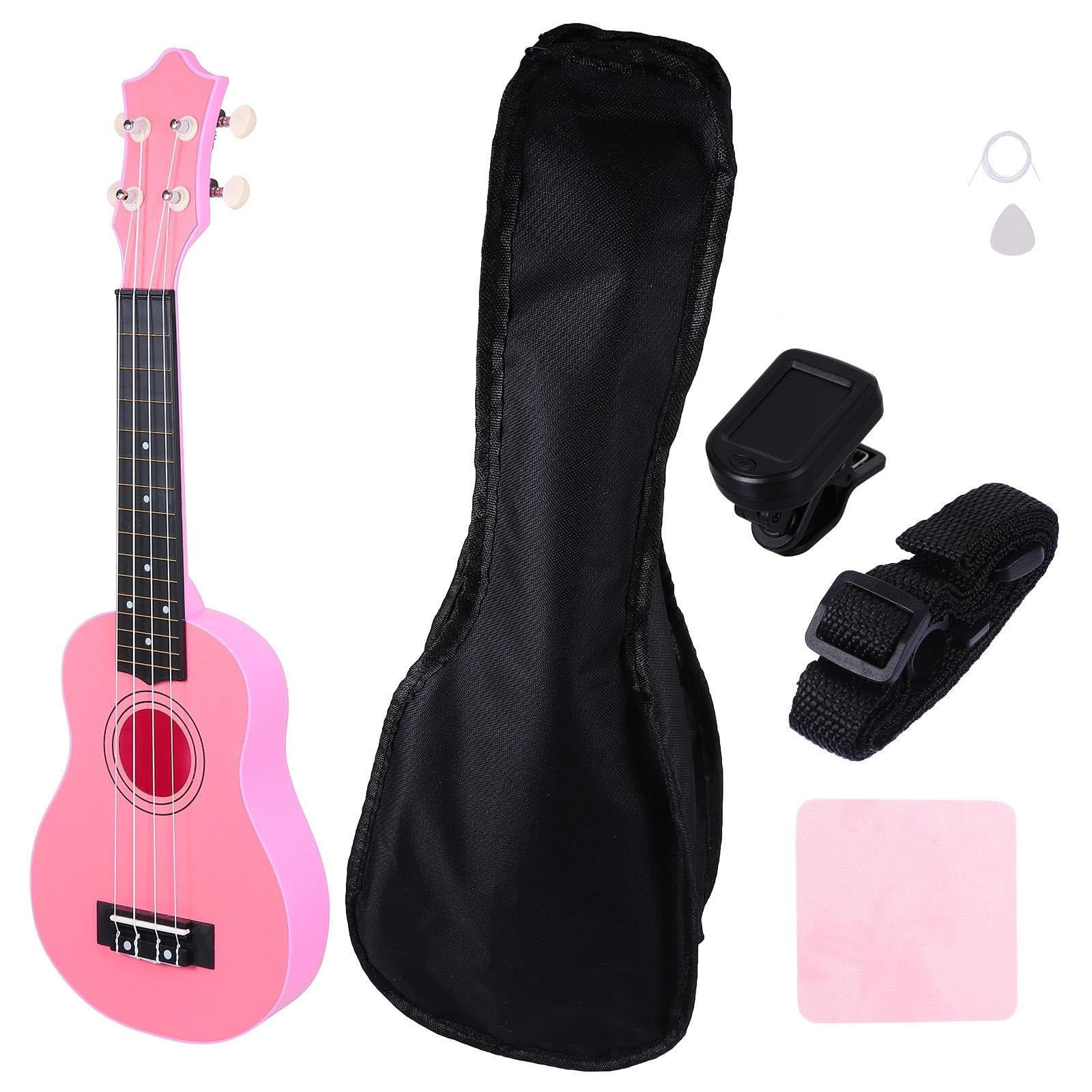 Ukulele Instrumenty Muzyczne Zestaw Ukulele 12 Cali Dla Początkujących Lekki Mały Stabilny Dźwięk Drewno Lipowe(Type2)