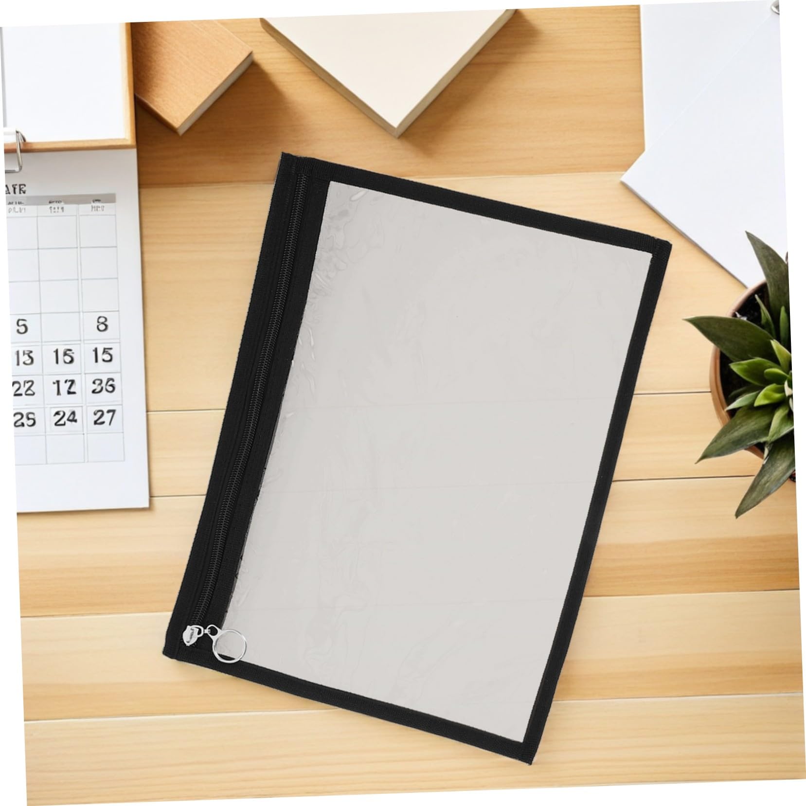 NUOBESTY 12 Pezzi Sacchetti Trasparenti in Pvc Chiusura a Cerniera Impermeabili per Ufficio e Attività All'aperto, Organizer per Documenti e Accessori Zip Sicura