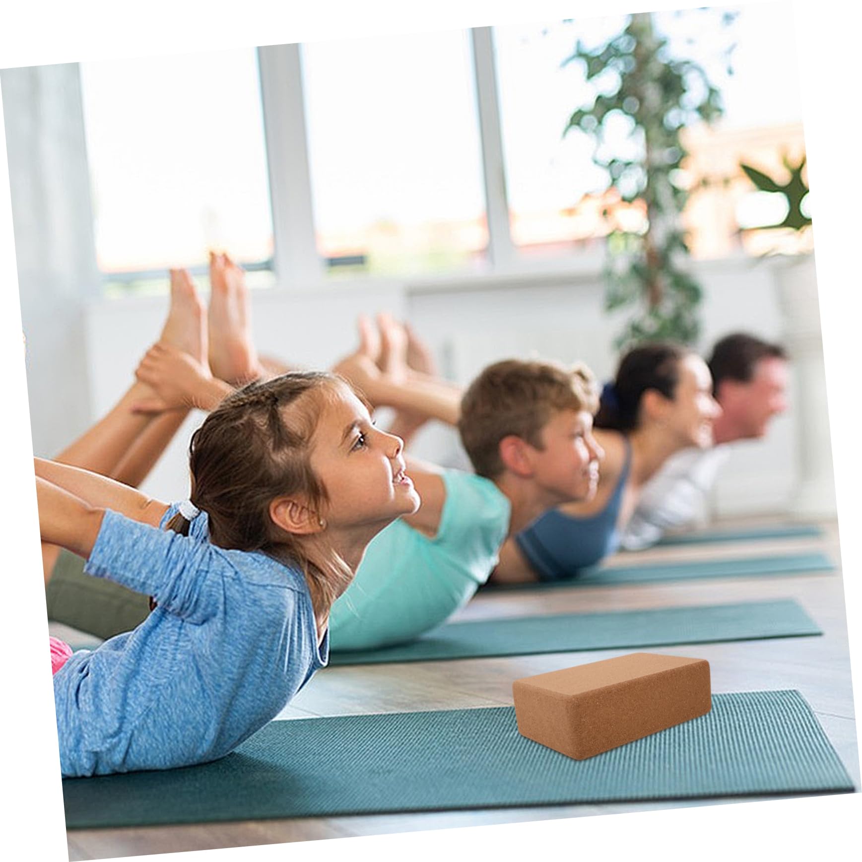 Bloque de Yoga de Corcho Alta Densidad Antideslizante para Niños