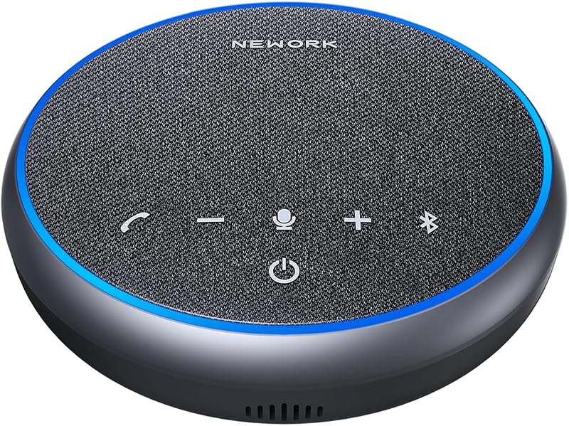 FreeChat Conference Speakerphone, 3 AI Mics 360 Voice Pickup | Smart Noise Cancelling, Portable Speaker for Video Calls, Home Office & Small Team Meetings