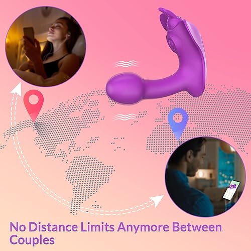 Miniatura 2 de Vibrador portátil controlado por aplicación, vibrador de control remoto de doble acción, MEANINS Sophia, consolador vibrador de larga distancia, 10