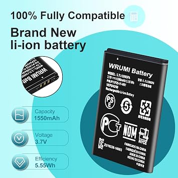 TI 84 Plus CE Battery Replacement - for Texas Instruments TI-84 Plus CE Python - TI Nspire CX CAS II CAS TI-Nspire Battery Part No 3.7L1200SPA 3.7L1200SPB P11P35-11-N01 1500mAh