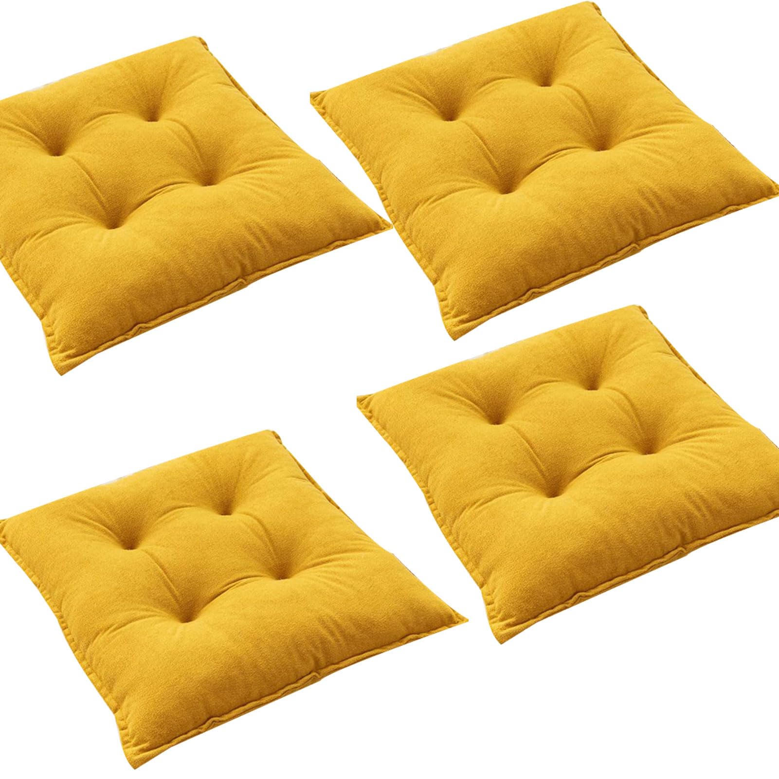 Coussins de chaise antidérapants 43,2x43,2 lot de 4 galettes de siège carrées respirantes à attaches